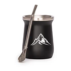 Vaso Térmico metálico MATE 300ml. con Bombilla 8