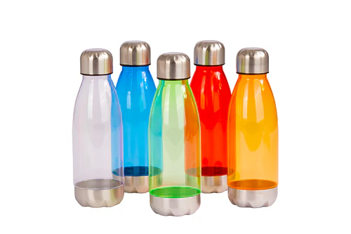 Botella plástica tapa Acero Inoxidable AS 500cc