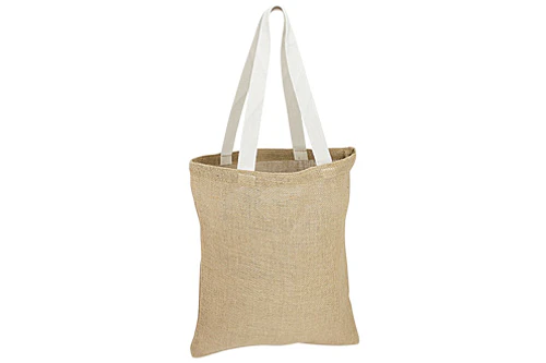 Bolsa de yute reutilizable 35x40cm con manillas de algodón