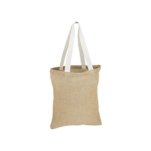 Bolsa de yute reutilizable 35x40cm con manillas de algodón 1