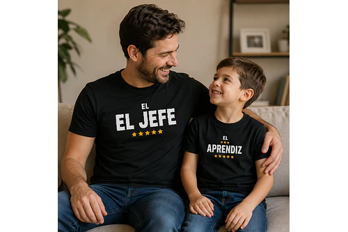 POLERA ADULTO + POLERA NIÑO ALGODÓN MATCH DÍA DEL PADRE
