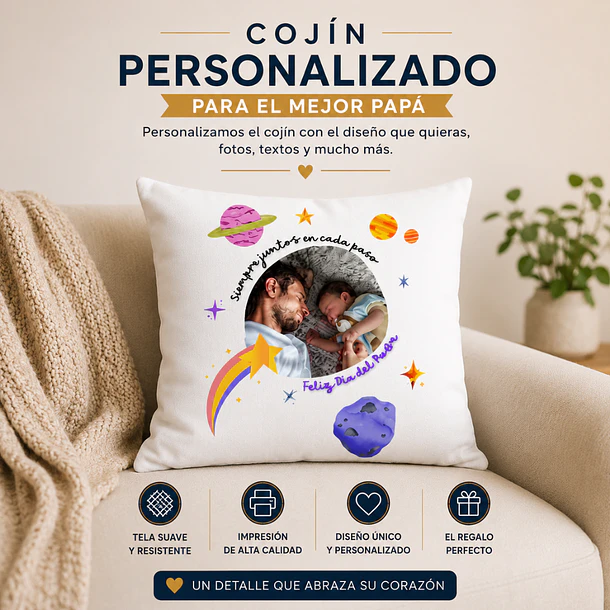 COJÍN PERSONALIZADO DÍA DEL PADRE 2