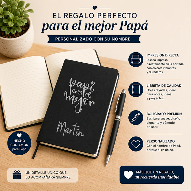 LIBRETA + BOLÍGRAFO DÍA DEL PADRE 3