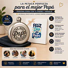 PETACA REDONDA PERSONALIZADA + CAJA DÍA DEL PADRE 3