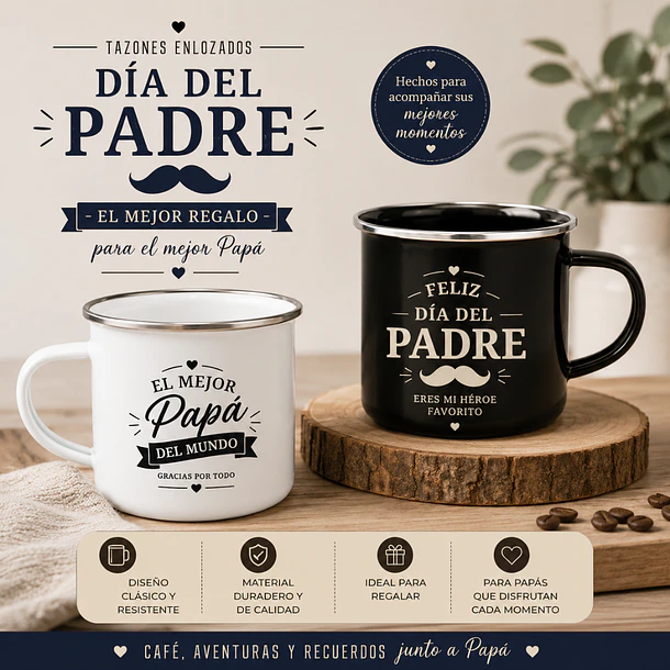 TAZÓN ENLOZADO PERSONALIZADO DÍA DEL PADRE 2