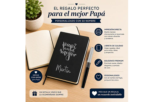 LIBRETA + BOLÍGRAFO DÍA DEL PADRE