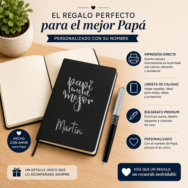 LIBRETA + BOLÍGRAFO DÍA DEL PADRE 1