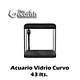 Acuario Vidrio Curvado 43 Lts + Luz Led + Filtro