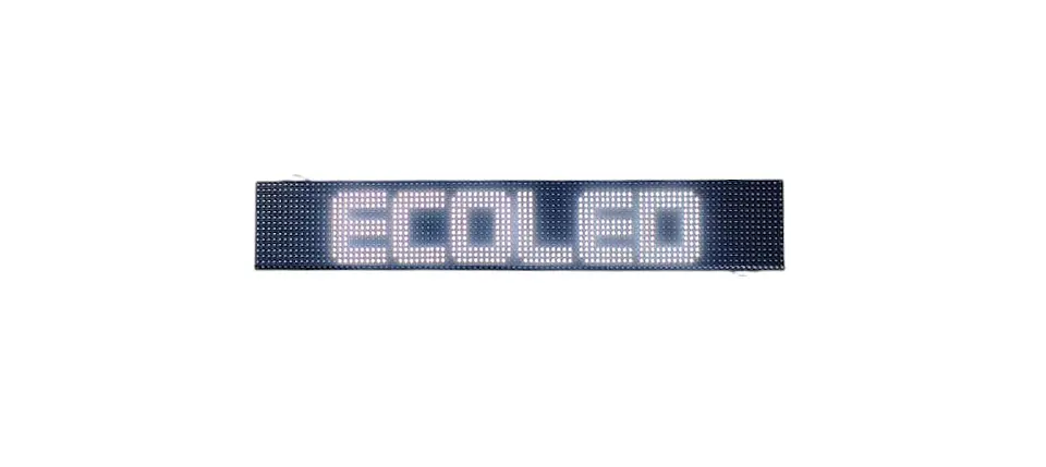 LETRERO LED BUSES Y MINIBUSES 16x64 ecoLED Tecno 1