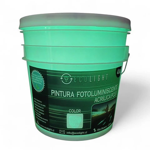 Pintura fotoluminiscente acrílica PCUV