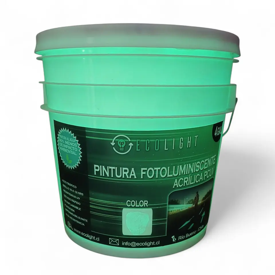 Pintura fotoluminiscente acrílica PCUV 1