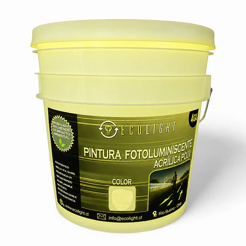 Pintura fotoluminiscente acrílica amarillo (SOLO A PEDIDO)