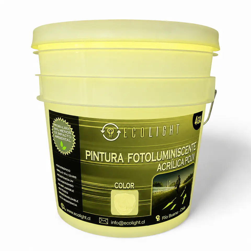 Pintura fotoluminiscente acrílica amarillo (SOLO A PEDIDO) 1