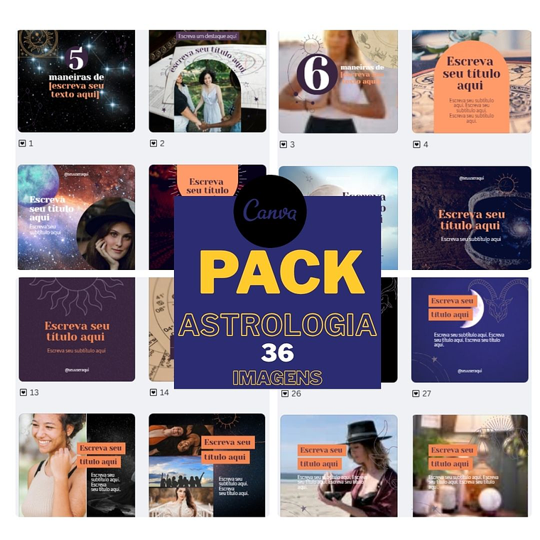 Pack Canva Astrologia 1