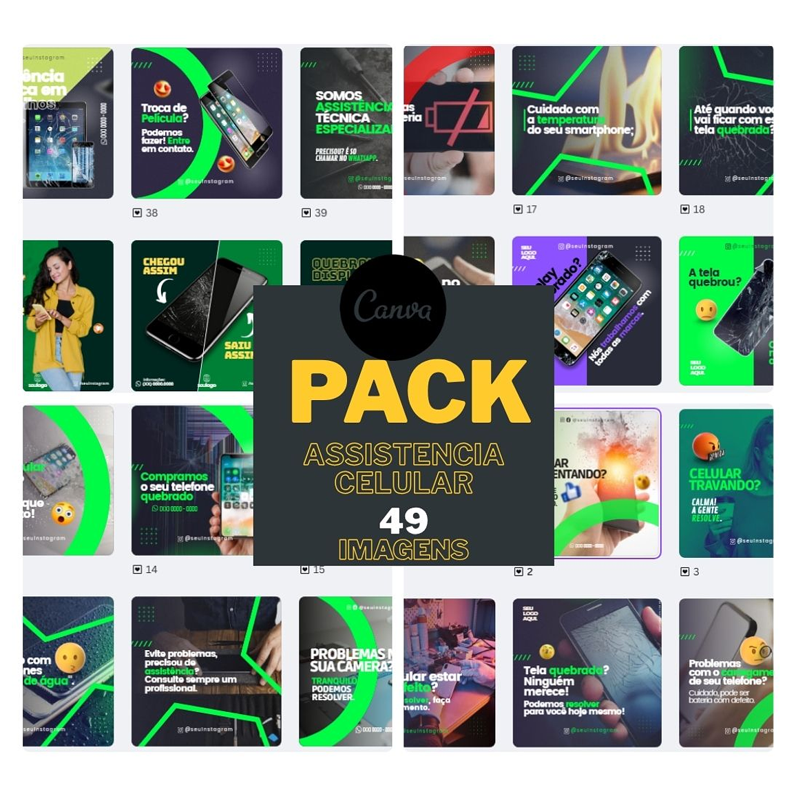 Pack Canva Assistecia Tecnica celular 1