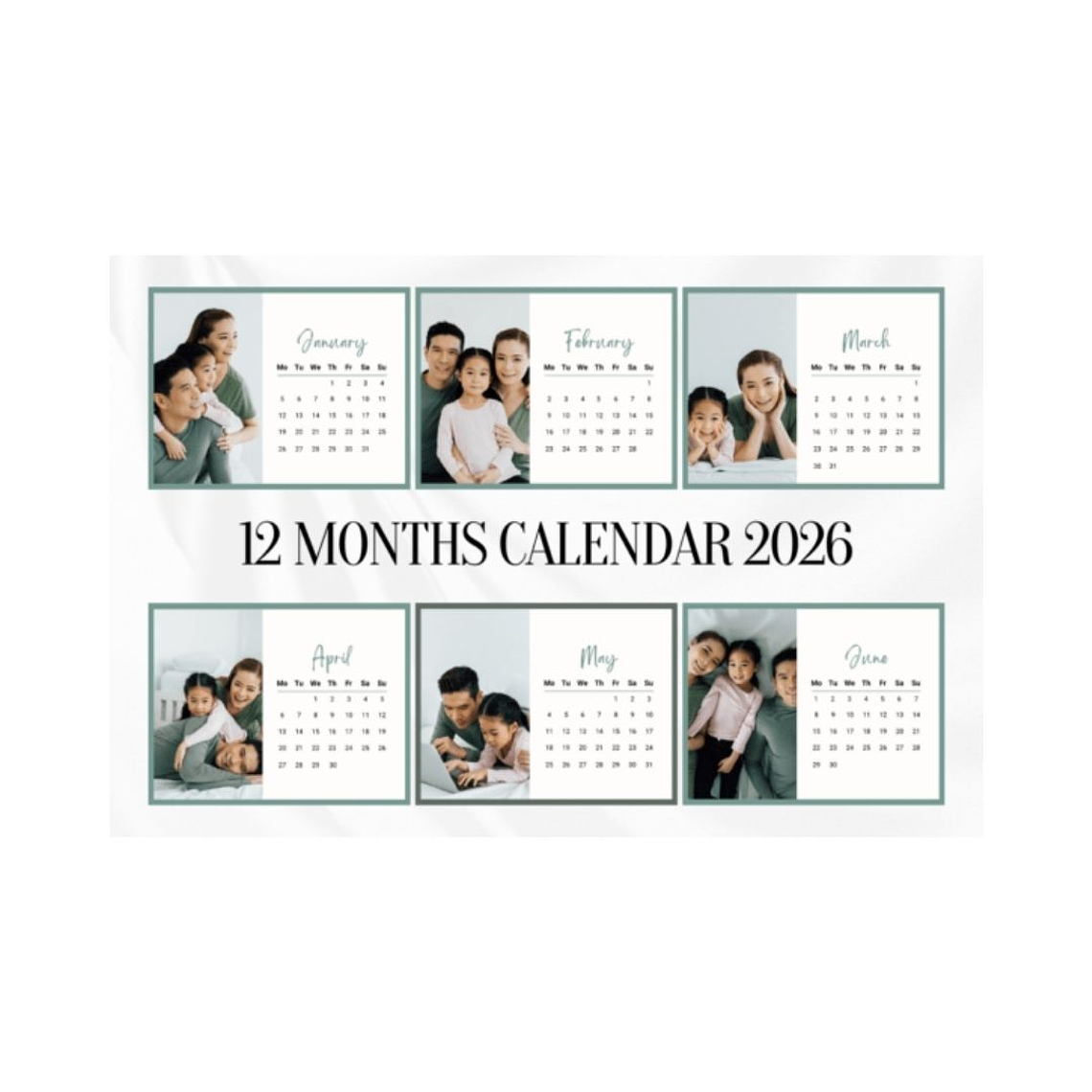 Calendário 2026 Editável no canva 2