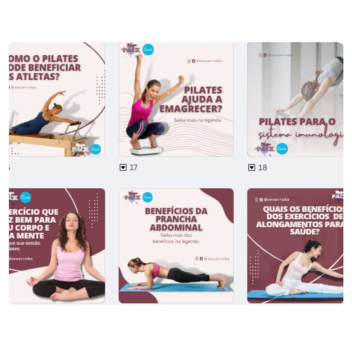 Pack canva de Pilates 2