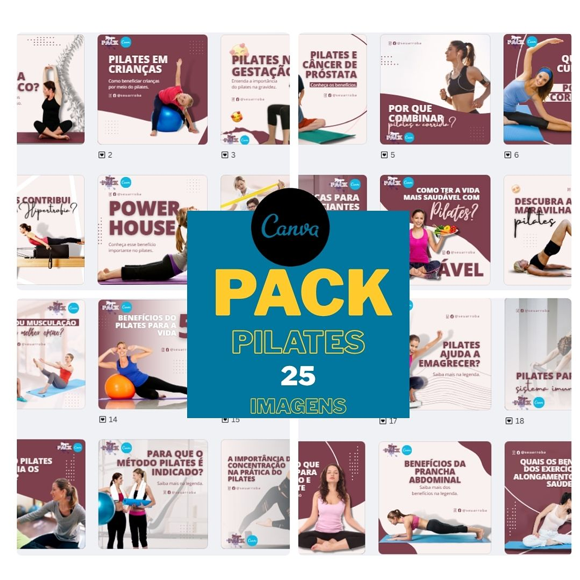 Pack canva de Pilates 1