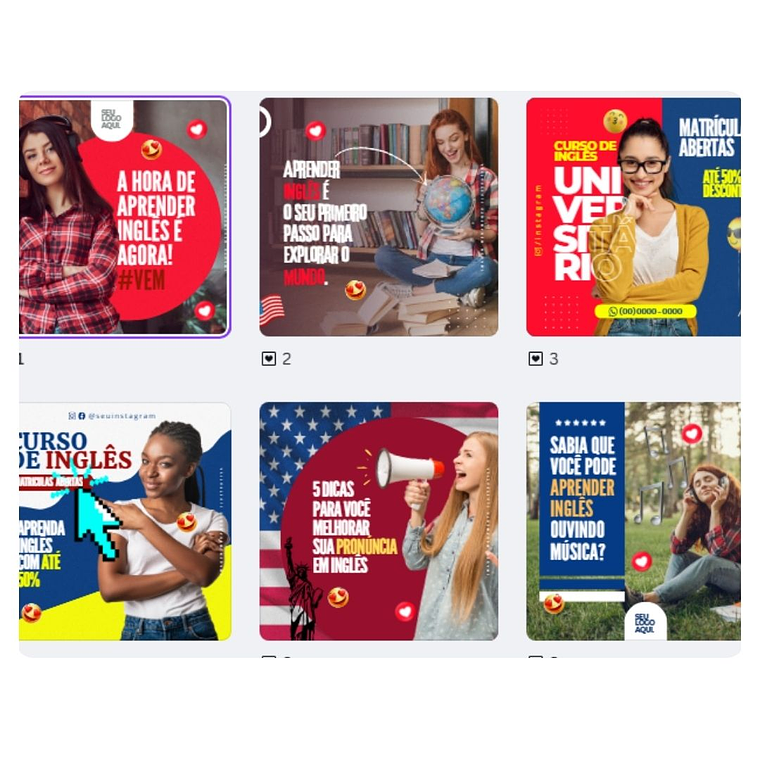 Pack canva Escola de Inglês 3