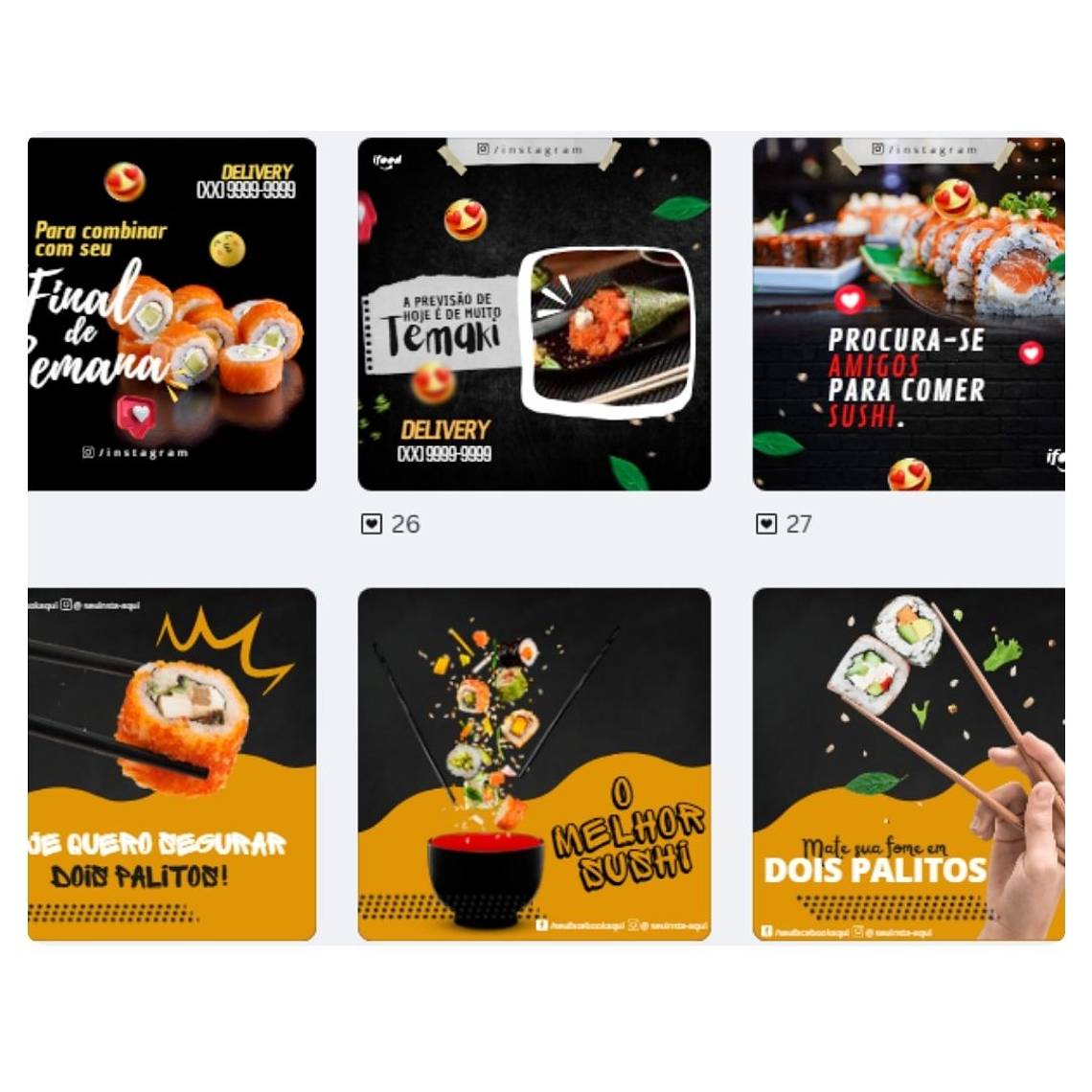Pack canva Sushi 4