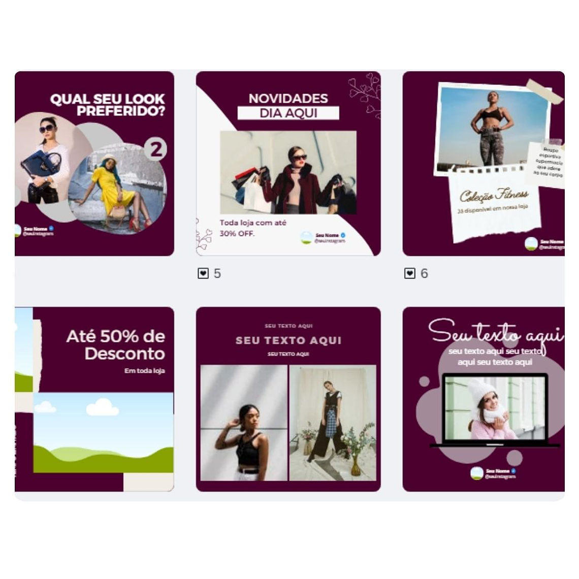 Pack canva Loja de Roupas 3