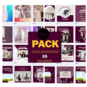 Pack canva Loja de Roupas