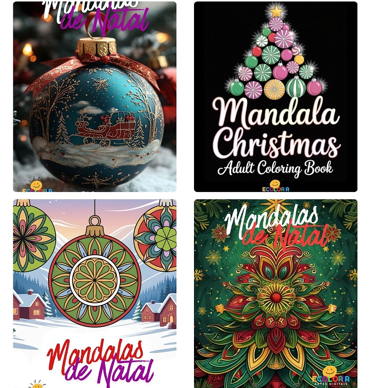 10 Livros de Mandalas de Natal 3
