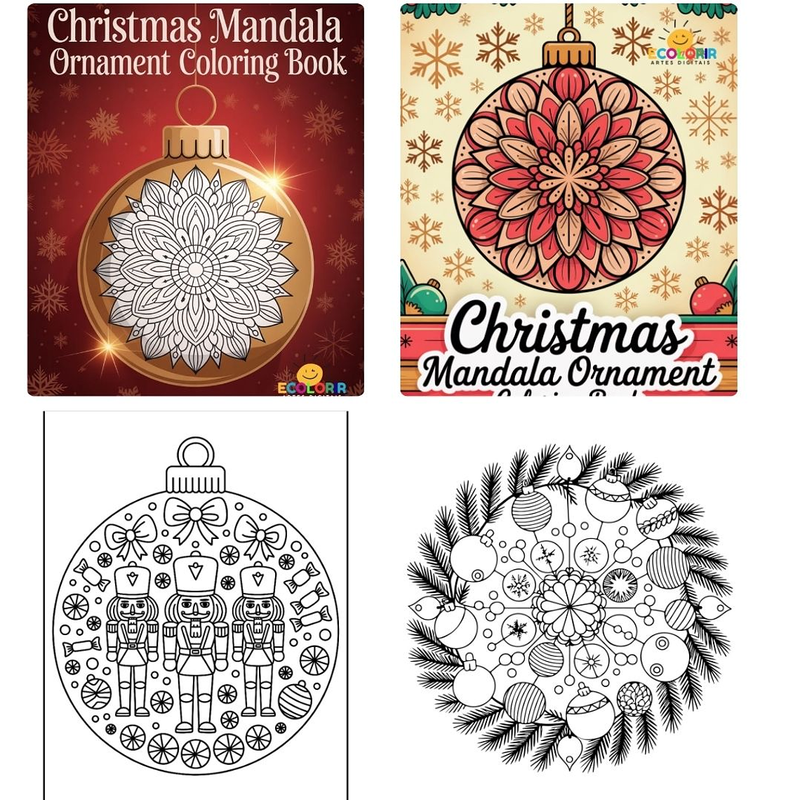 10 Livros de Mandalas de Natal 4