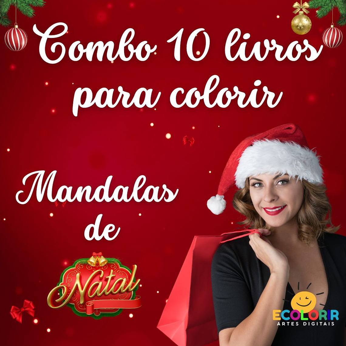 10 Livros de Mandalas de Natal 1