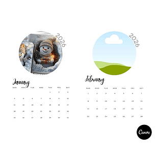 Calendario 2026 5 modelos tamanho 4