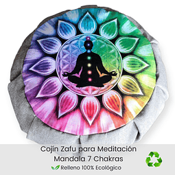 Cojín Zafu Mandala Chakras