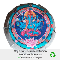 Cojín Zafu Para Meditar Ganesha