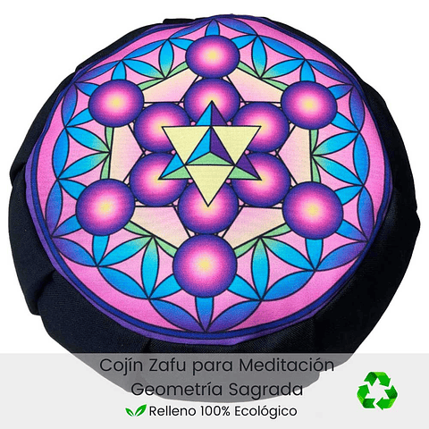 Cojín Zafu Mandala Geometría
