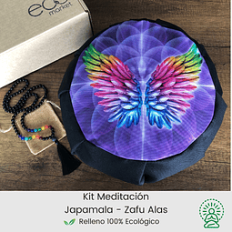 Kit Meditación Japamala + Zafu Alas