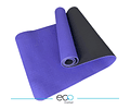 Mat Para Yoga TPE Violeta y Negro 6 mm 
