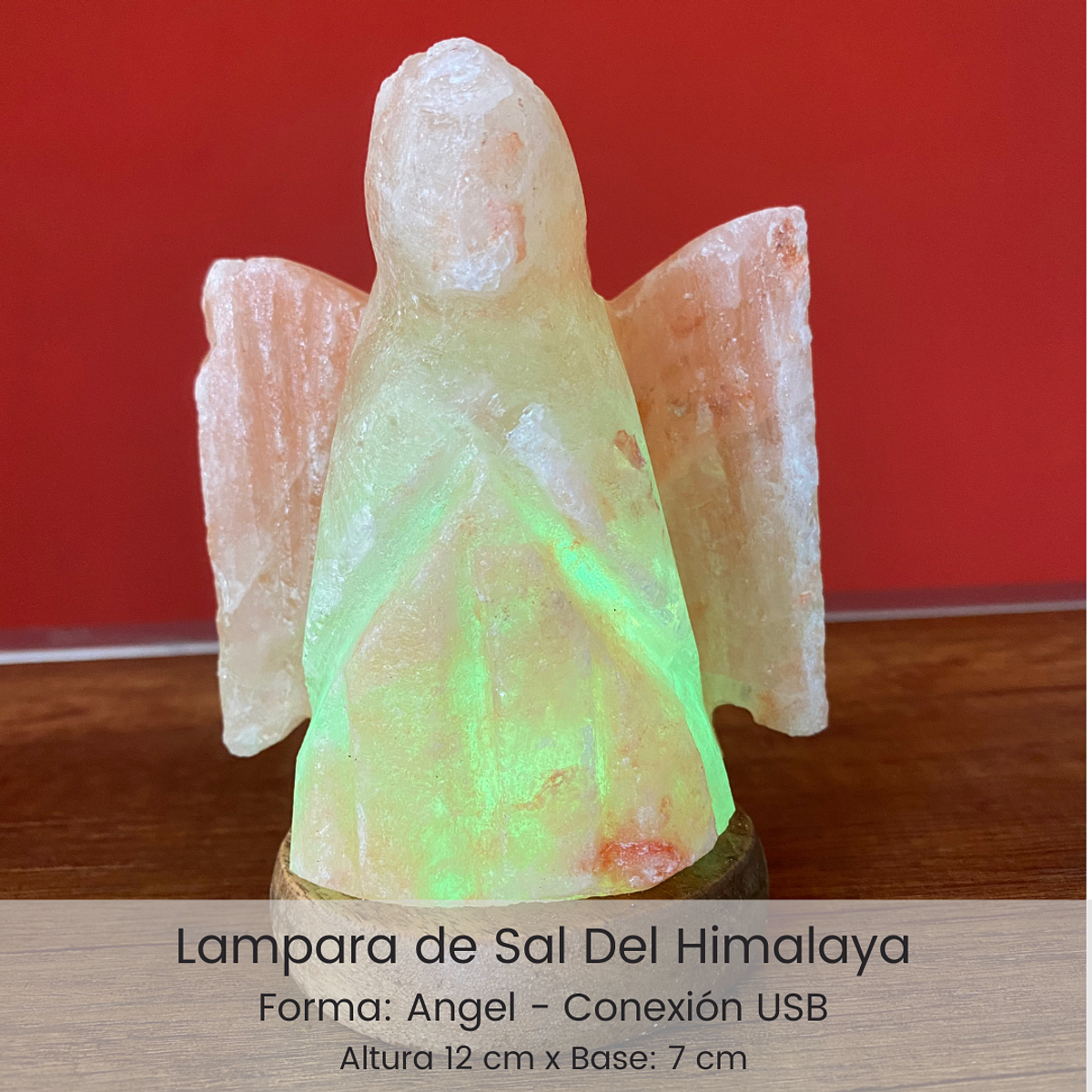 Lámpara USB de cristal de sal del Himalaya esfera HIMALAYA