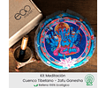 Kit Meditación Cuenco 10 cm + Zafu Ganesha