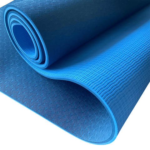 Mat para Fitness, Pilates, Yoga TPE Azul 8 mm