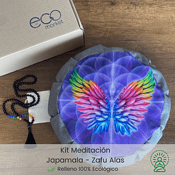 Kit para Meditar  Japamala + Zafu Mandala Alas