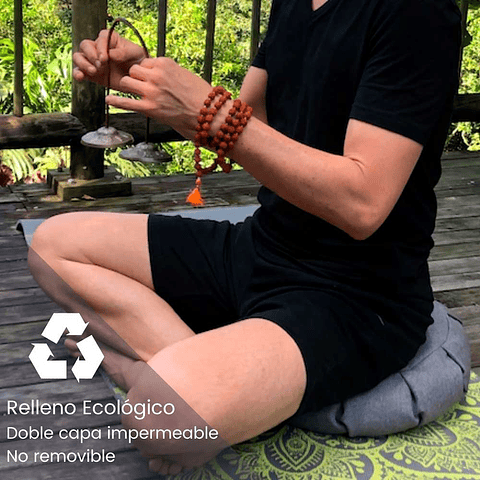 Kit Para Meditar Japamala + Zafu Vippasana