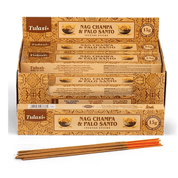 Varillas de incienso Tulasi Nag Champa y Palo Santo