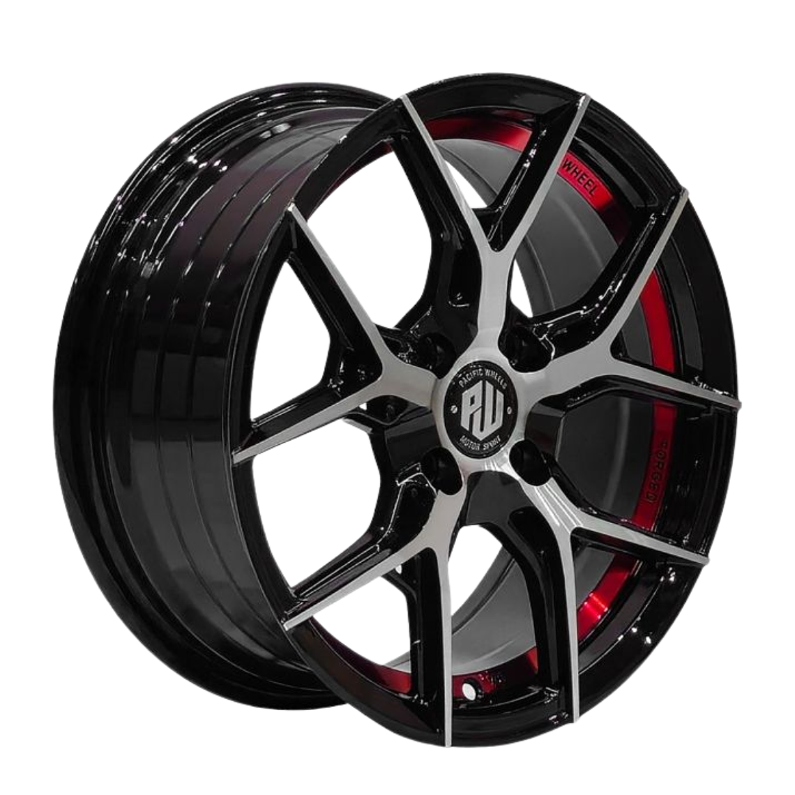 LLANTAS 15X6.5 4X100 ET35 VOODOO BM-UC-RED PACIFIC WHEELS 1