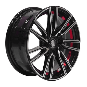 LLANTAS 14X6 4X100/4X114 ET35 CHUKYO BM-UC-RED PACIFIC WHEELS