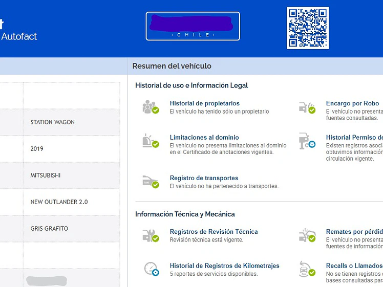 INFORME DE HISTORIAL AUTOMOTRIZ / 100% Online  1