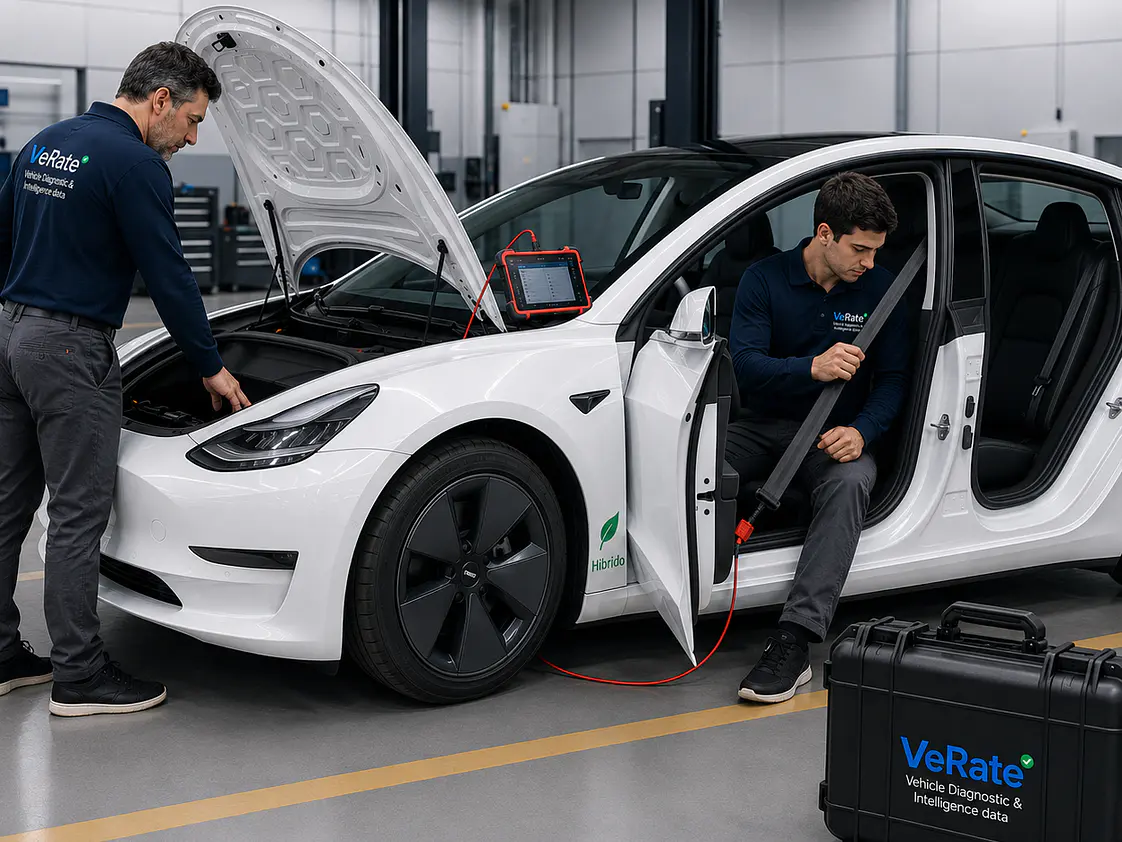 DIAGNOSTICO Y EVALUACION INTEGRAL PARA VEHICULOS ELECTRICO E HIBRIDOS. BATERIA / MECANICA / PINTURA / PRUEBA DE MANEJO 1