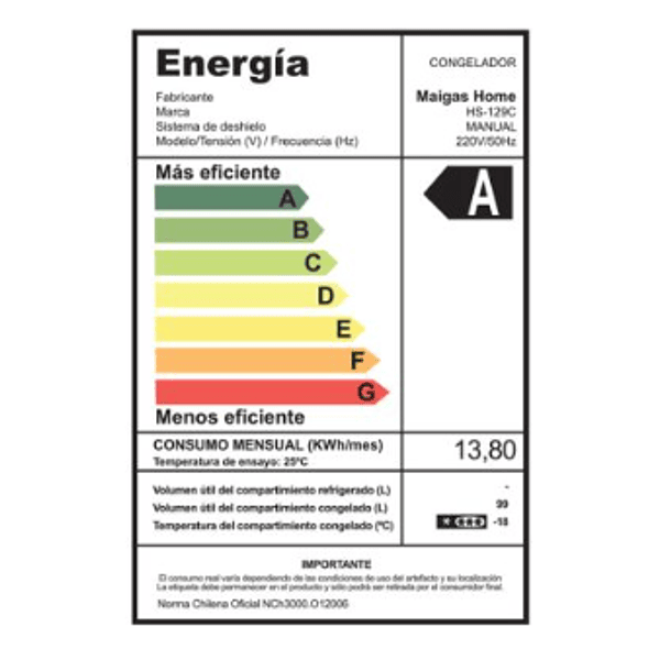 CONGELADOR DUAL Tapa Dura 145 Lts. 632x550x850 Mm.