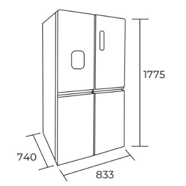 REFRIGERADOR SIDE BY SIDE, 467 LITROS 3