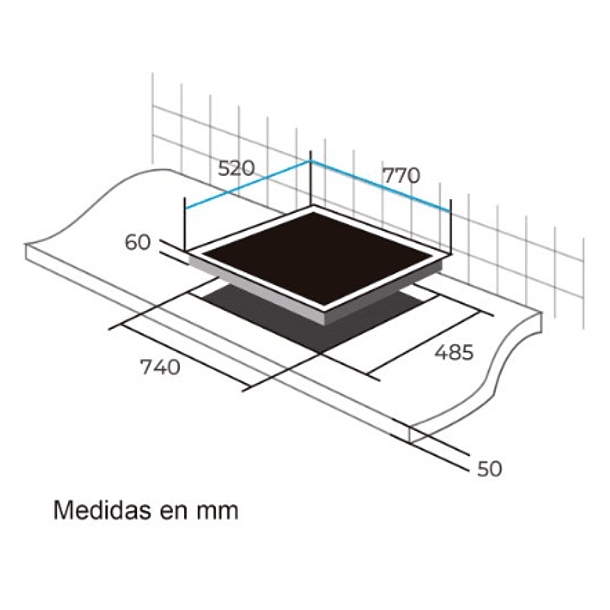 Encimera de Inducción 4 quemadores DELUXE