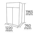 Refrigerador vertical 2 puertas 1000 lts. 1220x760x1965 mm. 3