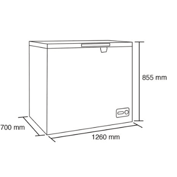 Congelador dual 380 lts. 1260x790x855 mm.